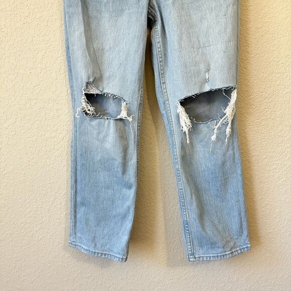 ABERCROMBIE & FITCH The 90s Jeans Blue Straight Ultra High Rise - Picture 6 of 16